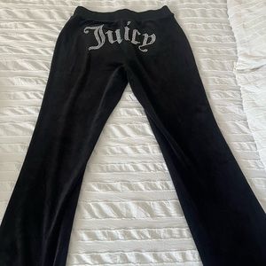 Black juicy couture velour pants size M